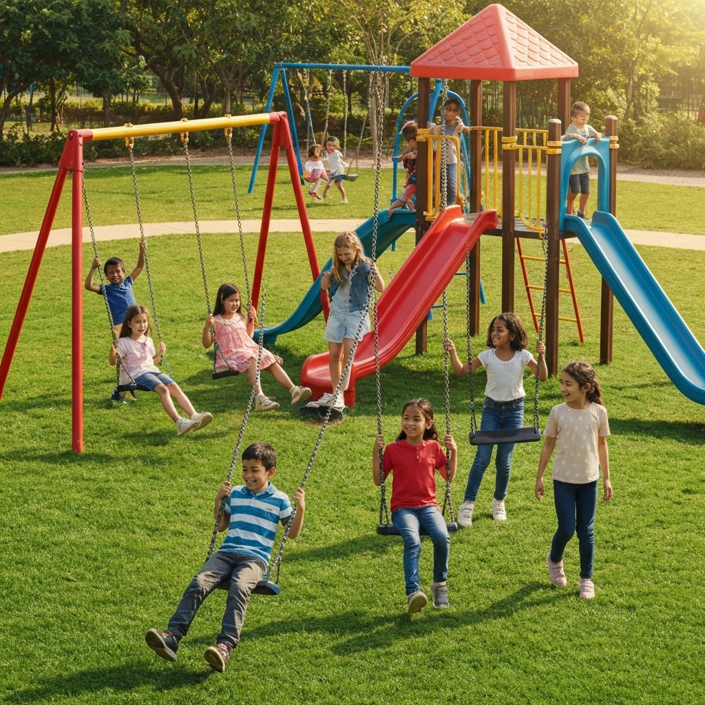 Children playing during break time
